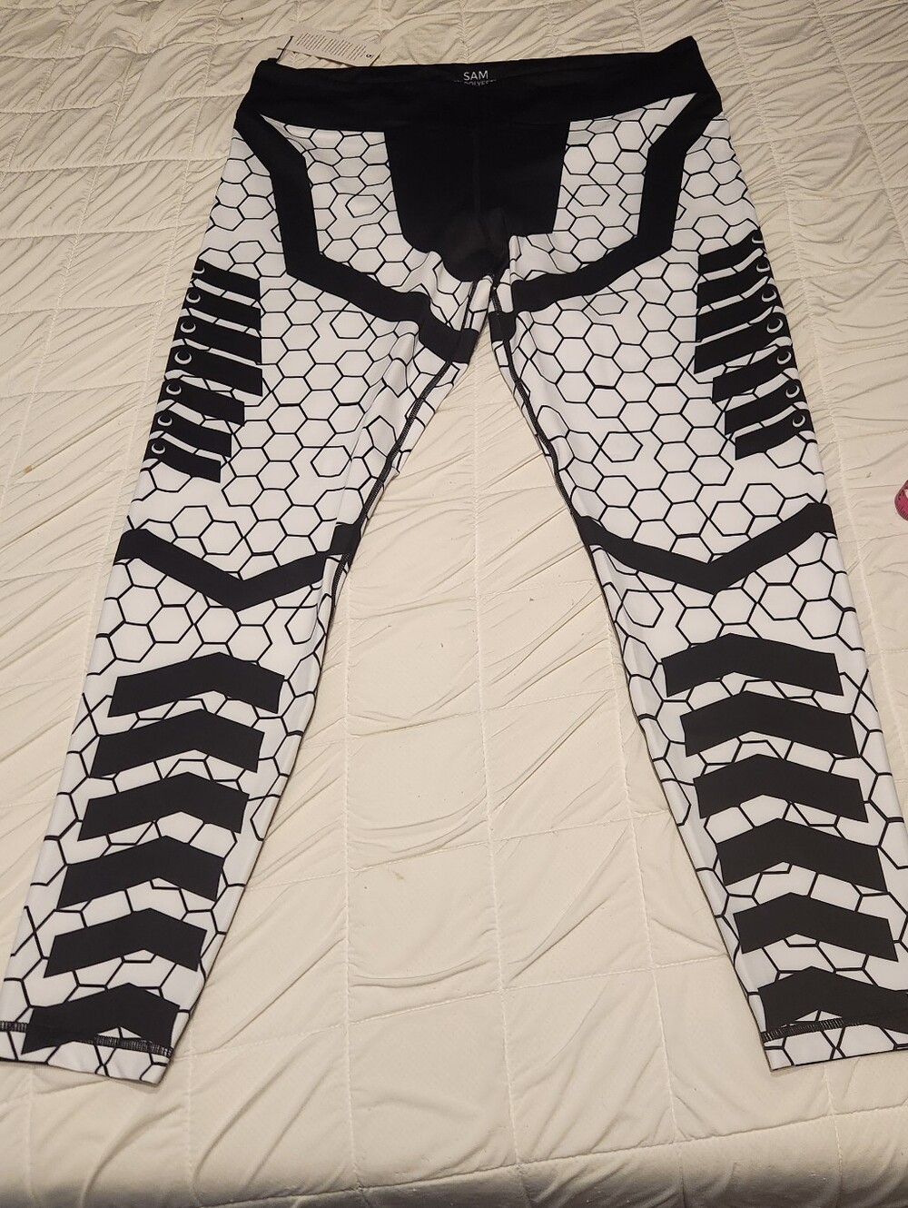 GRRRL Power "Next Level" Honeycomb Robot Workout Leggings